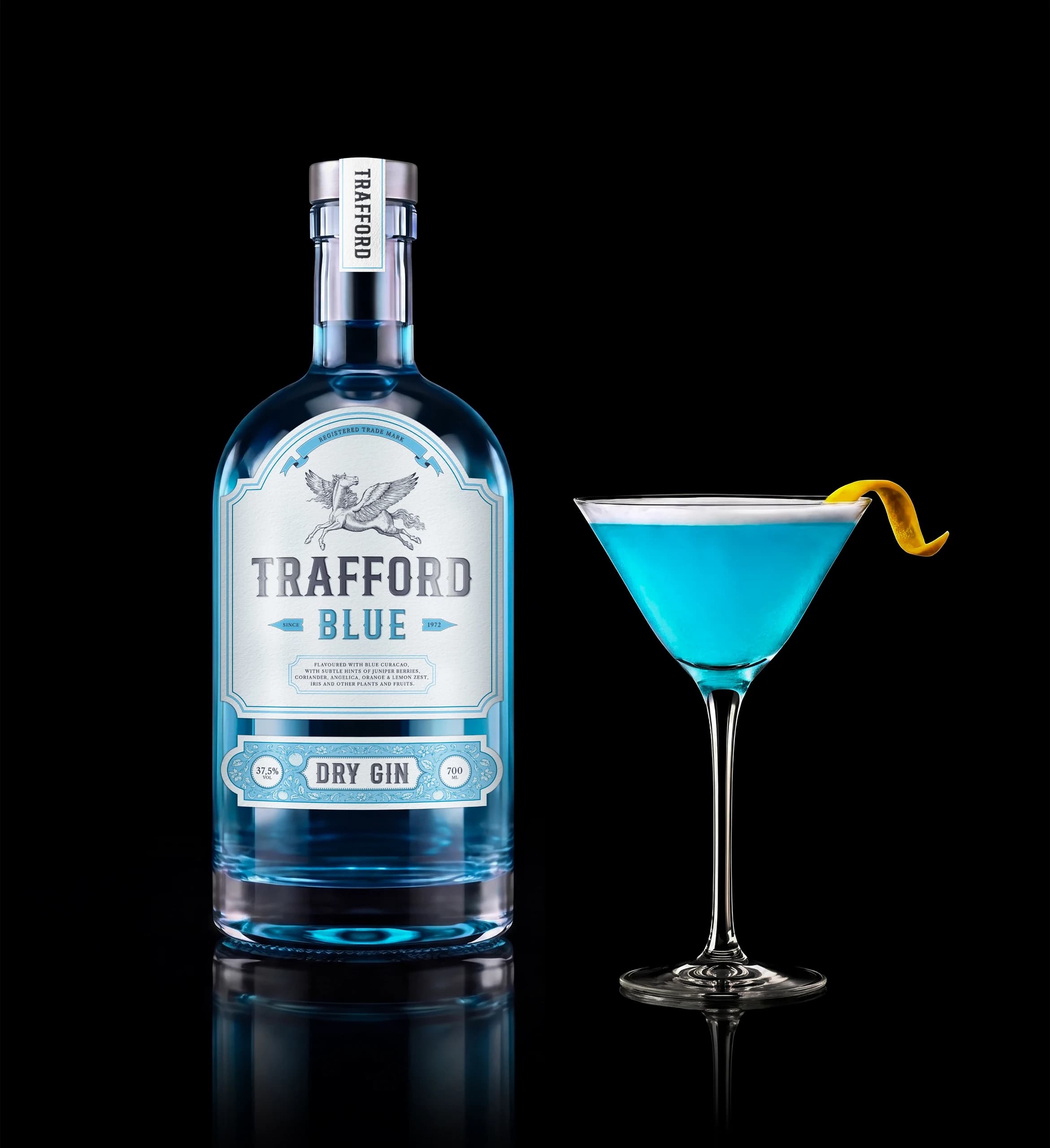 TRAFFORD Blue — a Blue Lady cocktail